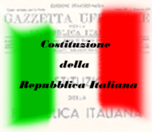 Bandiera Italiana con Costituzione
